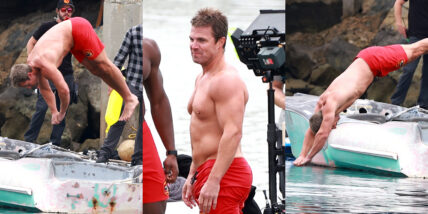 Stephen Amell Dives Into the Water for ‘Baywatch’ Rescue Scene, Goes Shirtless Alongside Thaddeus LaGrone