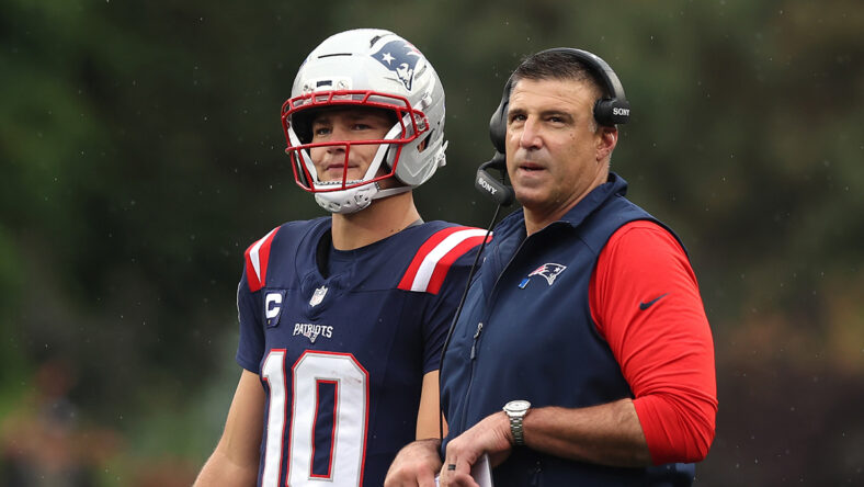 Drake Maye and Mike Vrabel