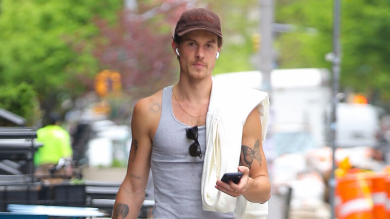 Shawn Mendes wears tank in NYC