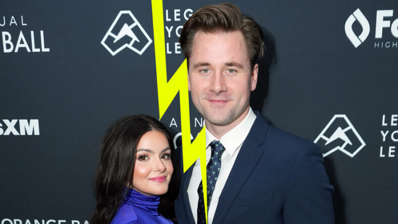 Ariel Winter, Luke Benward stock image with a lightning bolt