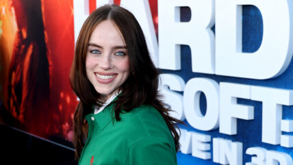 Billie Eilish on red carpet for concert movie premiere