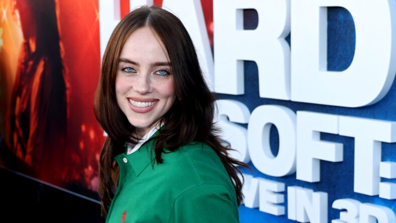 Billie Eilish on red carpet for concert movie premiere