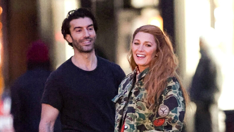 Blake Lively and Justin Baldoni on It Ends With Us set