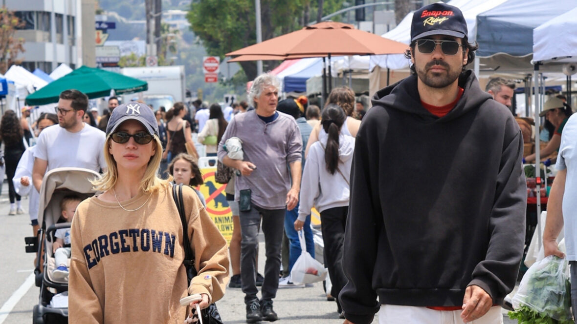 brittany-snow-hunter-farmers-market Brittany Snow and Hunter Moreno at a farmers market