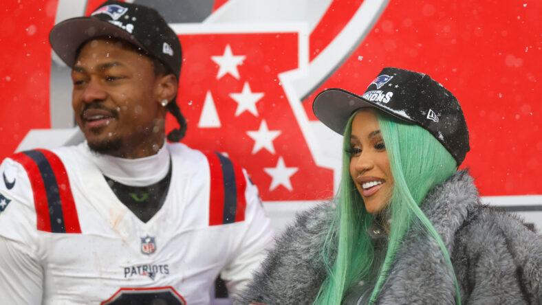 Stefon Diggs and Cardi B at AFC Championship Game