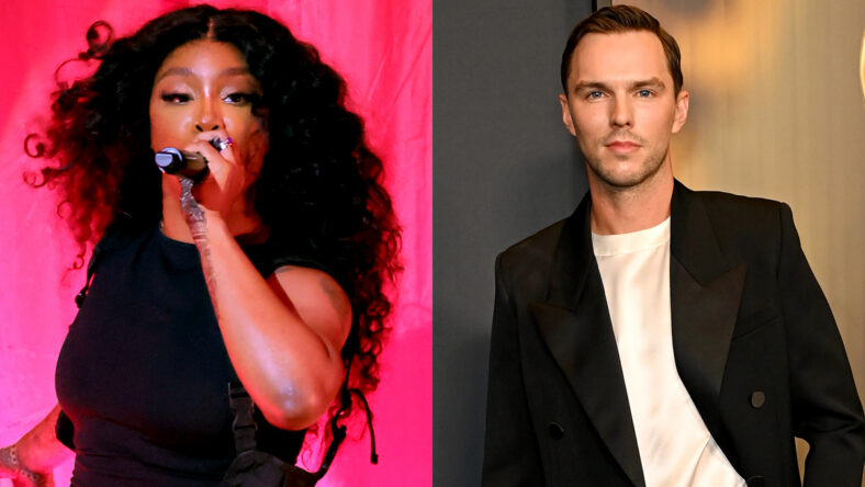 SZA performs onstage during the 66th GRAMMY Awards / Nicholas Hoult attends the 2024 Governors Awards