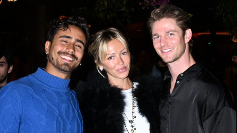 Michael Cimino, Delilah Belle and Nico Greetham at Tres LA Bistro opening
