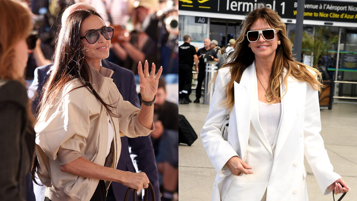 Demi Moore and Heidi Klum arrive in Cannes, France