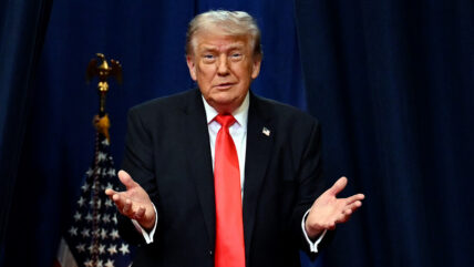 Donald Trump speaks at an event in May 2026.