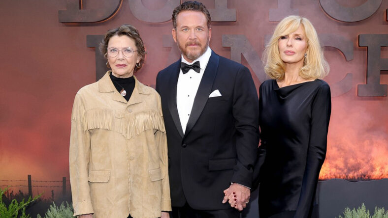 Annette Bening, Cole Hauser, and Kelly Reilly at "Dutton Ranch" premiere in New York