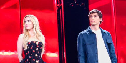 Exes Emma Roberts & Evan Peters Reunite for ‘American Horror Story’ Announcement: See the Photos