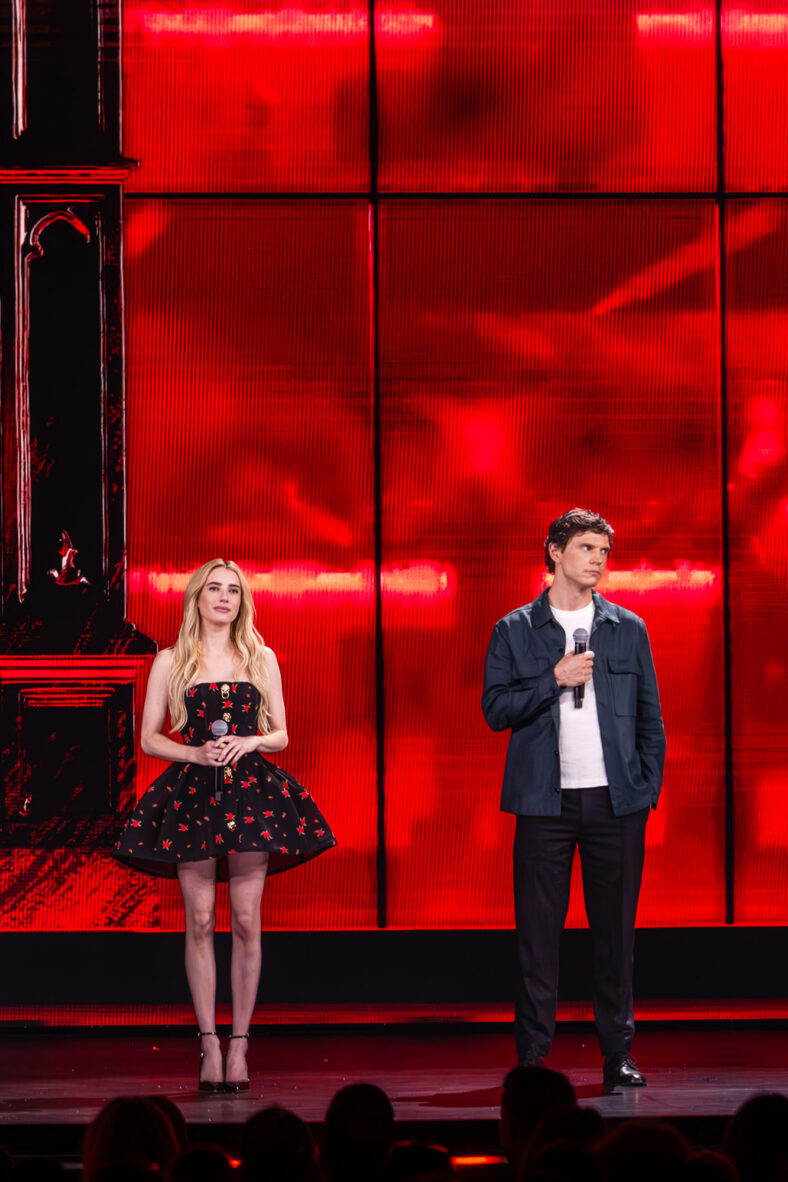 Evan Peters & Emma Roberts on stage together