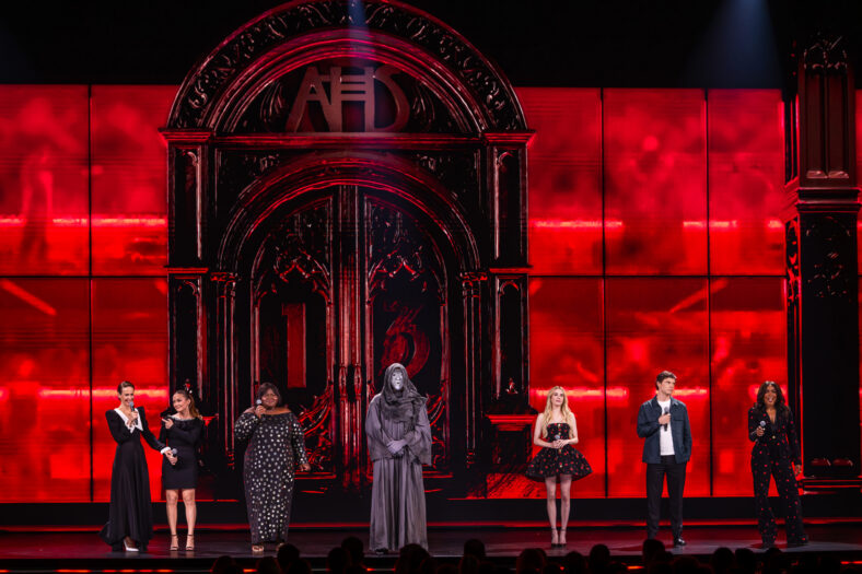 Evan Peters & Emma Roberts on stage together