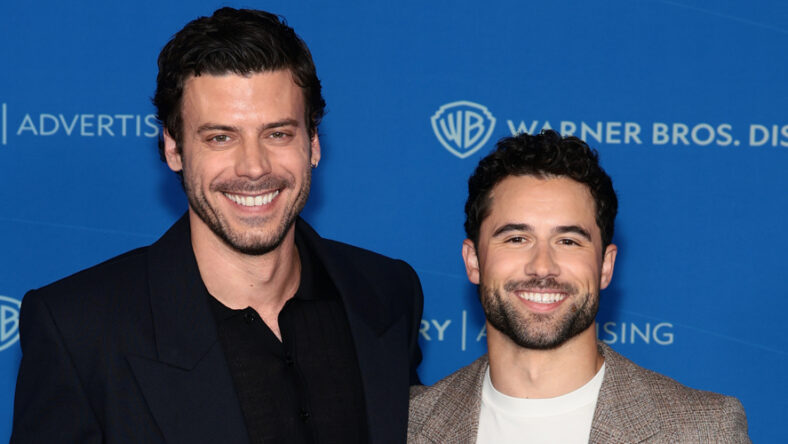 Francois Arnaud and Robbie GK at Warner Bros Discovery Upfronts
