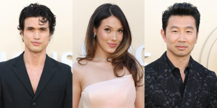Charles Melton, Eileen Gu, Simu Liu at Gold Gala