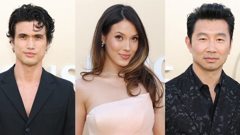 Charles Melton, Eileen Gu, Simu Liu at Gold Gala