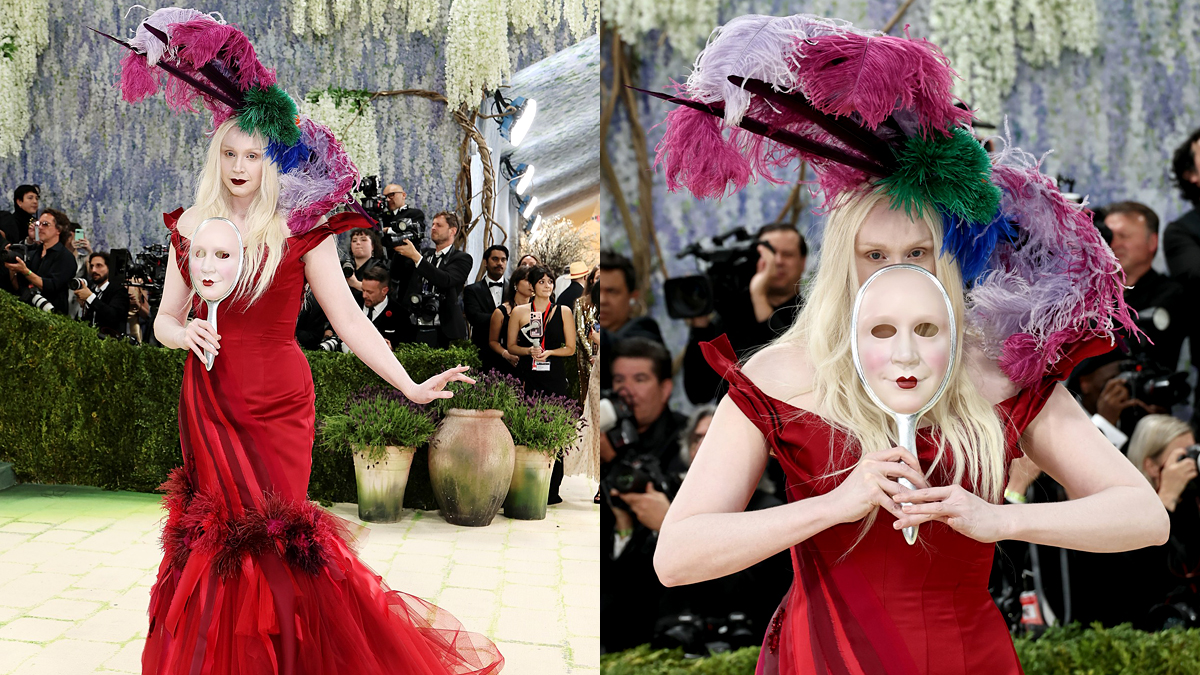Gwendoline Christie Carries a Mask of Her Own Face to Met Gala 2026 – Just Jared – Celebrity News and Gossip
