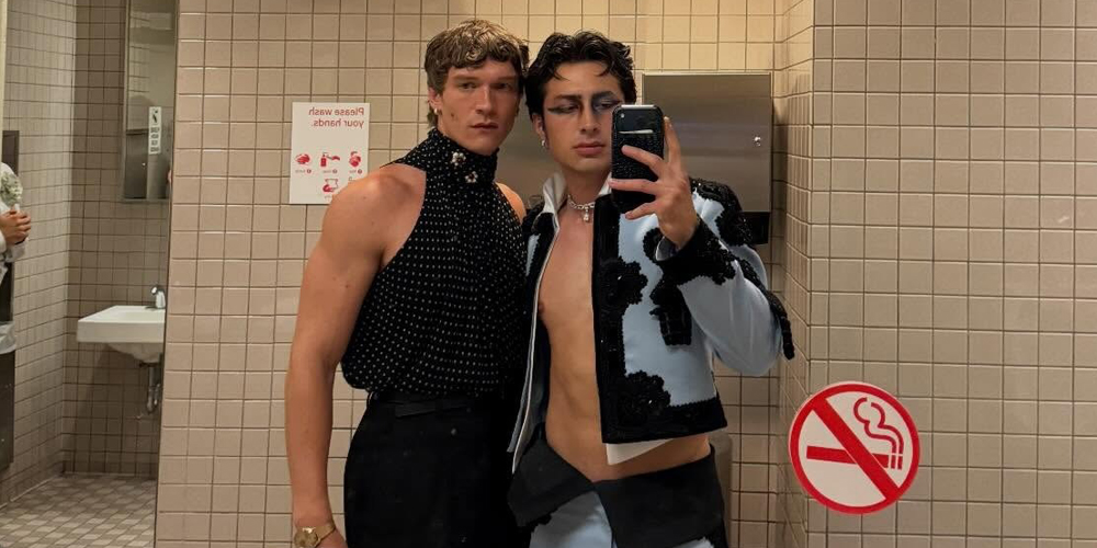 Hudson Williams and Connor Storrie selfie at Met Gala