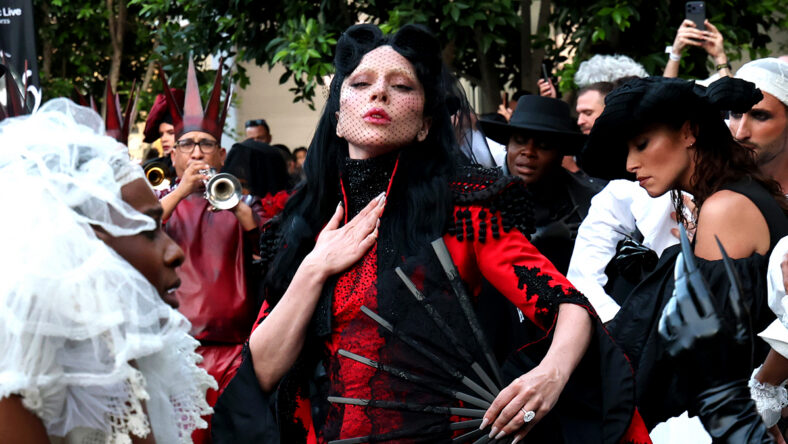 Lady Gaga at MAYHEM Requiem premiere at The Grove