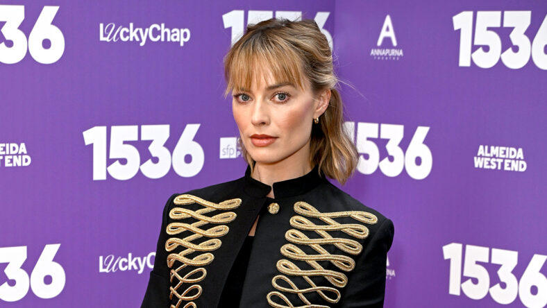Margot Robbie and friends at 1536 play opening in London