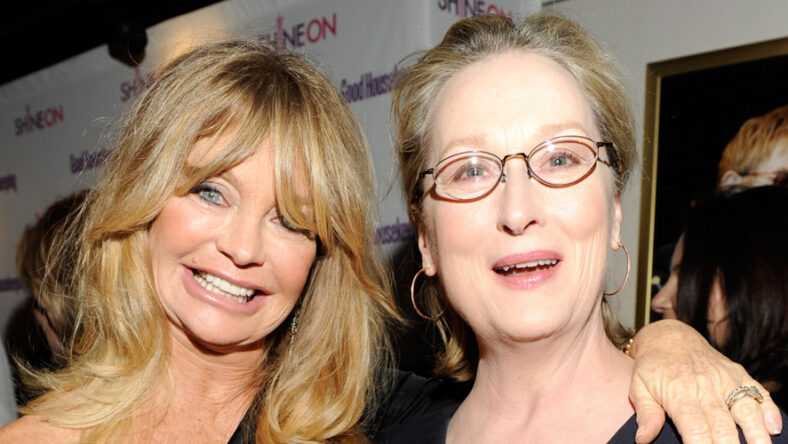 Meryl Streep & Goldie Hawn stock image