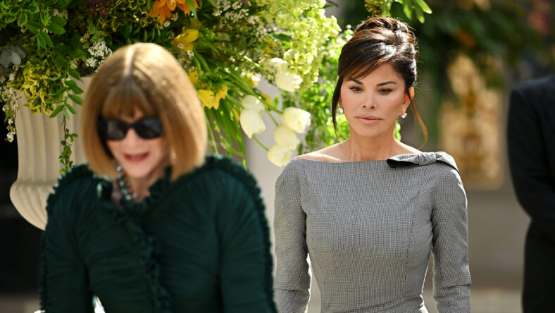 Anna Wintour and Lauren Sanchez Bezos at Met Gala preview event