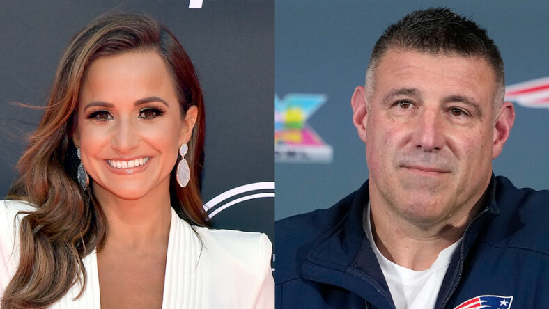 Mike Vrabel Dianna Russini stock photo