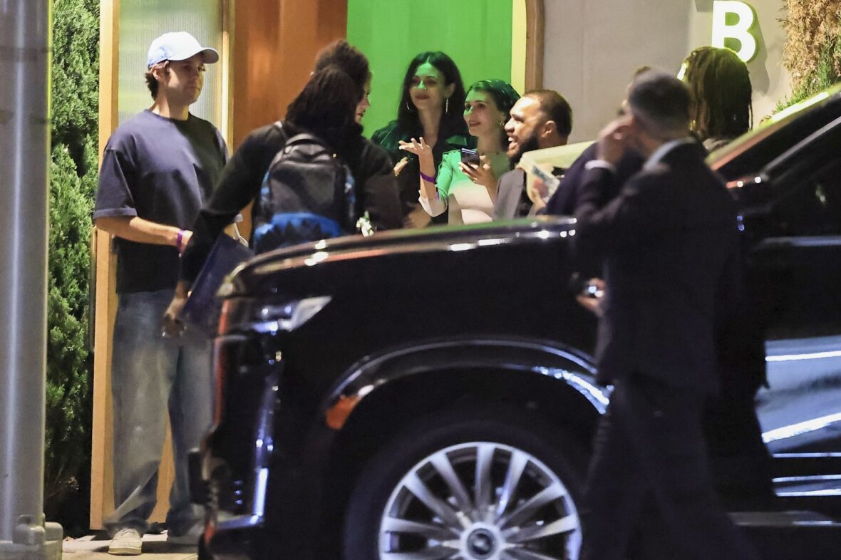 Olivia Jade, Victoria Justice, and David Dobrik at Alba Restaurant in LA