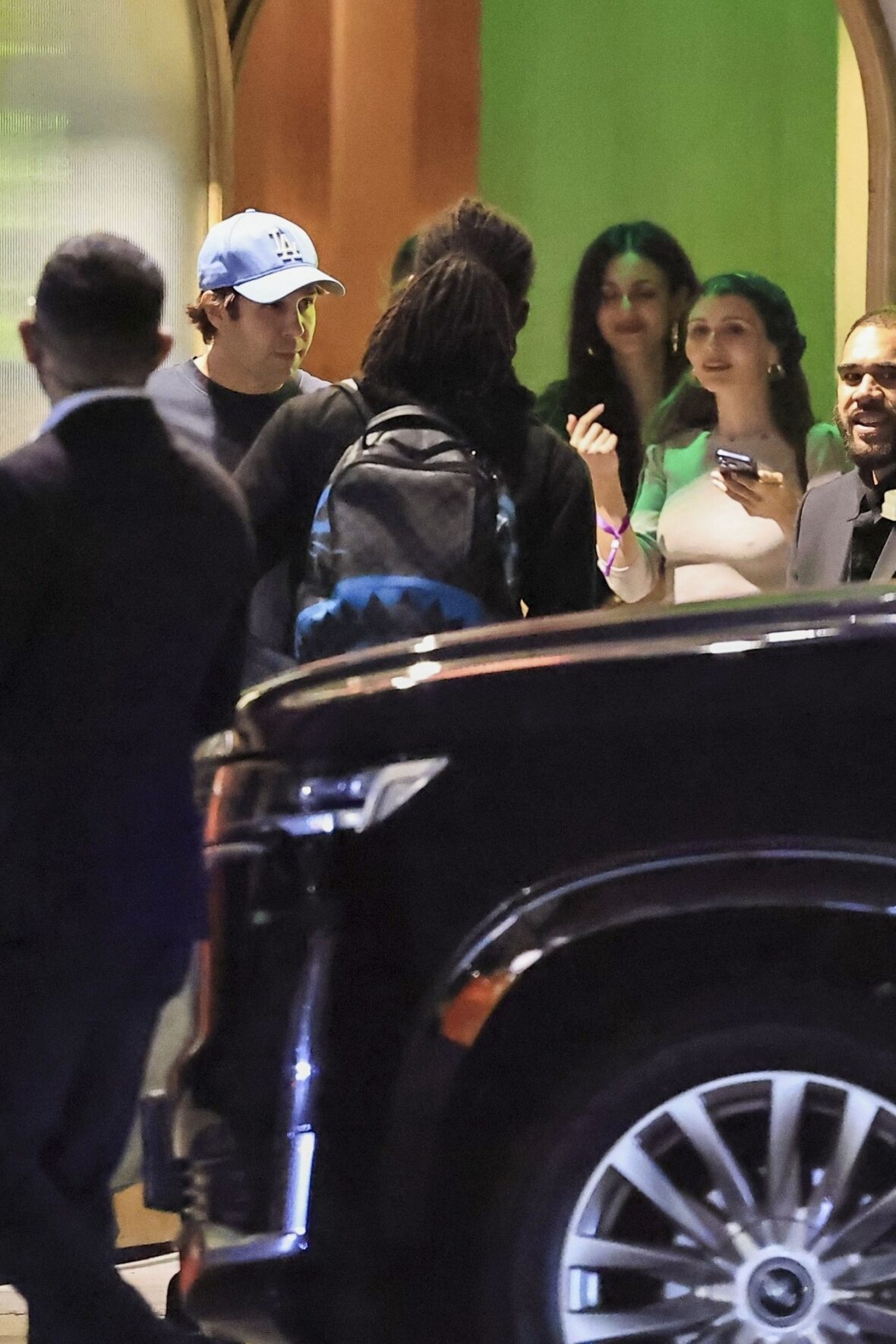 Olivia Jade, Victoria Justice, and David Dobrik at Alba Restaurant in LA