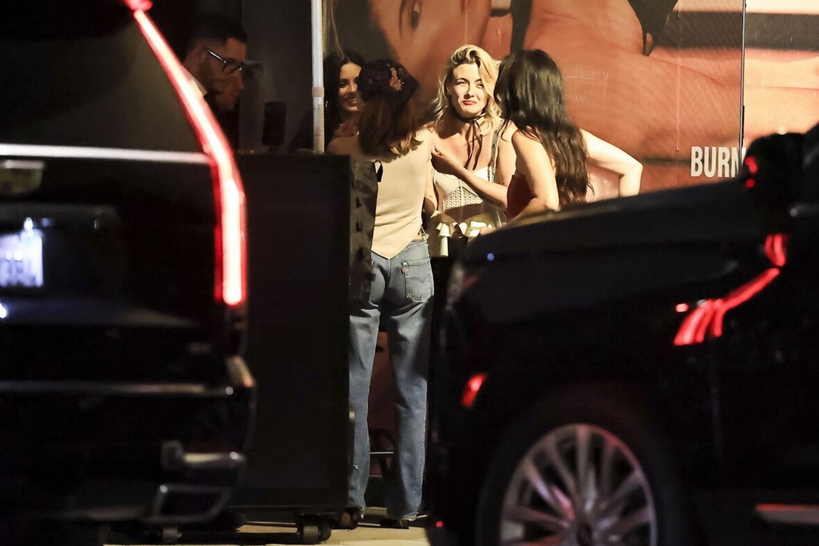 Olivia Jade, Victoria Justice, and David Dobrik at Alba Restaurant in LA