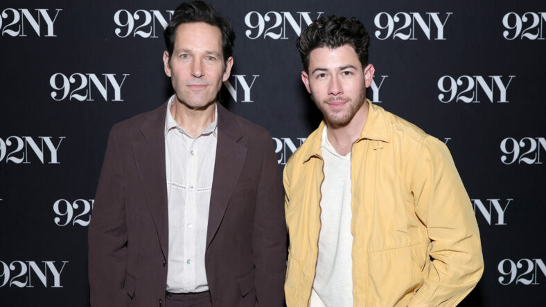 Paul Rudd and Nick Jonas attend an In Conversation event with Josh Horowitz