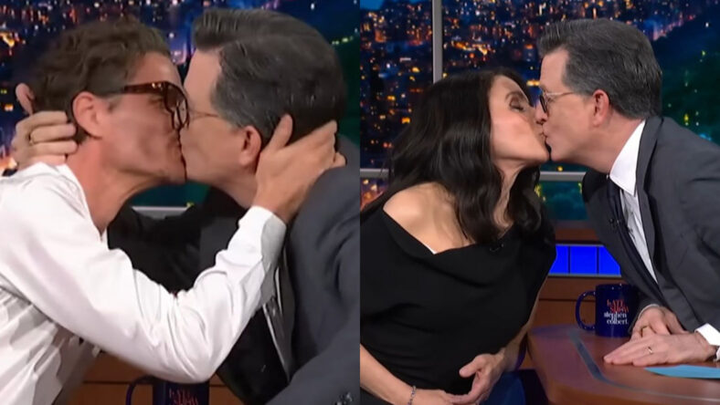 Colbert kisses Pedro & JLD