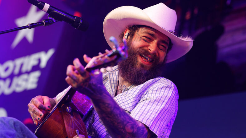 Post Malone performing
