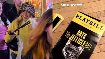 Sabrina Carpenter sees Cats on Broadway
