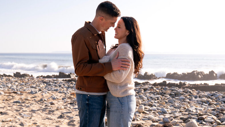 Eric Winter and Melissa O'Neil as Tim and Lucy in "The Rookie" season 8 finale