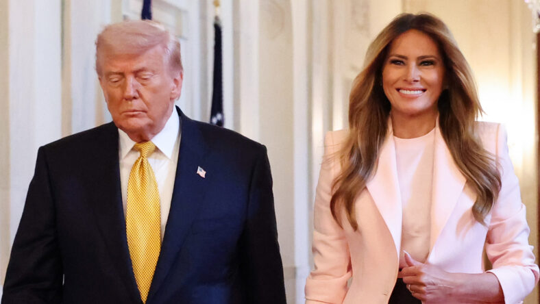 Donald and Melania Trump in the White House in May 2026