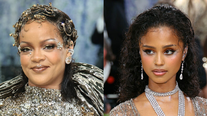 Rihanna and Tyla stock image from Met Gala