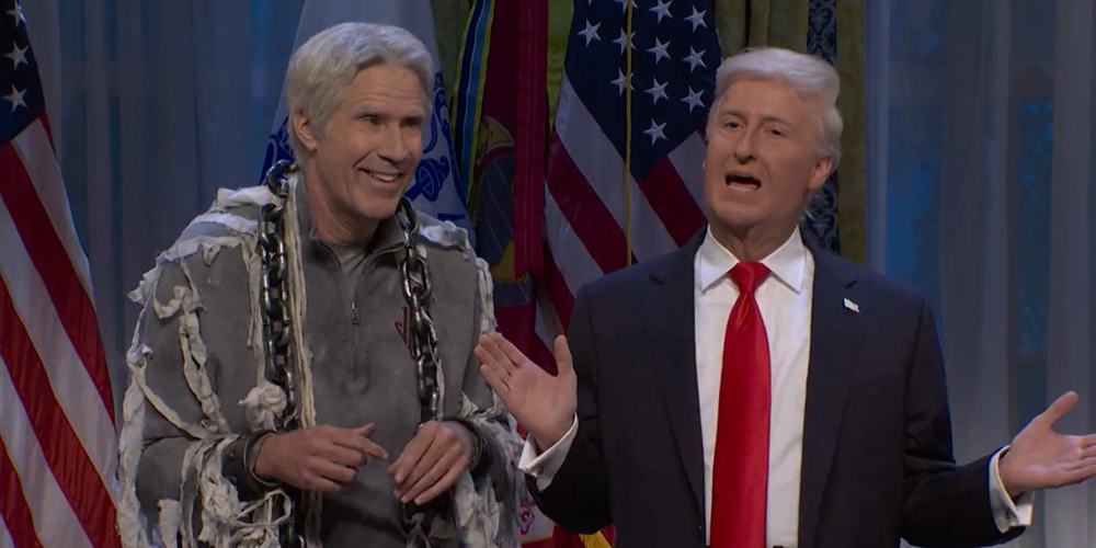 Will Ferrell Plays Ghost of Jeffrey Epstein In ‘SNL’ Cold Open, Reunites With James Austin Johnson’s  Trump (Video)