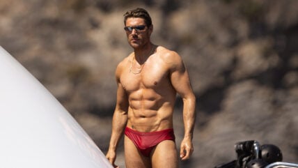 Chris Appleton bares body in a speedo while on vacation in Italy