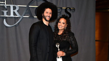 Colin Kaepernick and wife Nessa attend Gracie Awards luncheon in New York to support her award win