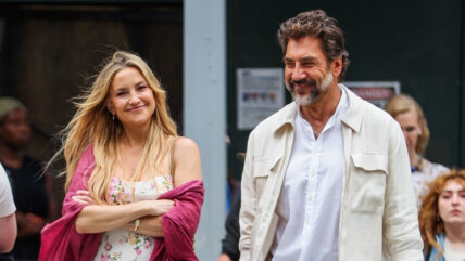 Kate Hudson & Javier Bardem on Hello & Paris set