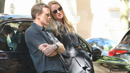 Michael C. Hall and Uma Thurman on set of "Dexter: Resurrection"