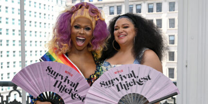 Michelle Buteau and Peppermint at NYC Pride drag brunch