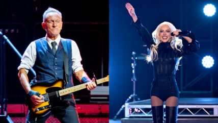 Bruce Springsteen Christina Aguilera Performing