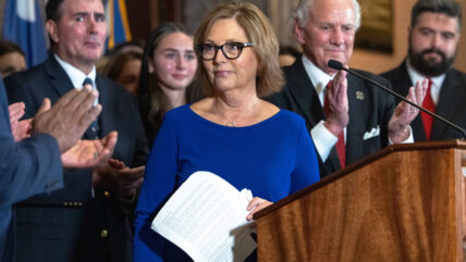 Darline Graham Nordone speaks during a press conference.