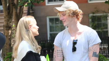 Sarah Paulson and Graham Campbell chat on set of American Horror Story