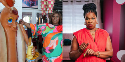 Two HGTV images, one featuring Retta, one featuring Leslie Jones, for their new premieres