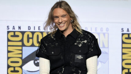 Jamie Campbell Bower at 2026 Comic Con San Diego.