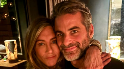 Jennifer Aniston and Jim Curtis in a date night photo shared to her Instagram