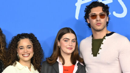 Louisa Levy, Ella Bright and Belmont Cameli pose at Obsessed Fest